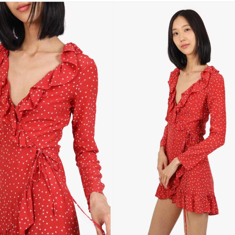 MGMs Red star wrap dress (size L but fits like M)